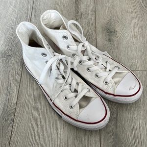 White Converse high top sneakers